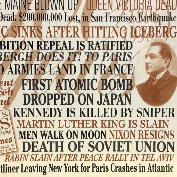 THE NEW YORK TIMES PAGE ONE HARDCOVER BOOK COMMEMORATIVE 1896-1996 - Picture 4 of 16